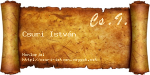 Csuri István névjegykártya